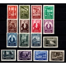 1952 Tyrkiet - AFA 1156-71 - Nye tegninger - Komplet sæt - Postfrisk.